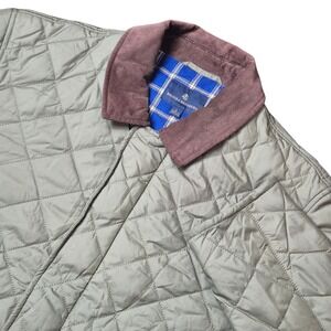 Brooks Brothers Mens Large Quilted Field Jacket Olive Green Thermore Insulated